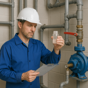 Routine inspection for Legionella bacteria in water system