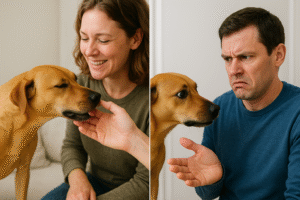 Dogs respond differently to familiar scents and stress scents
